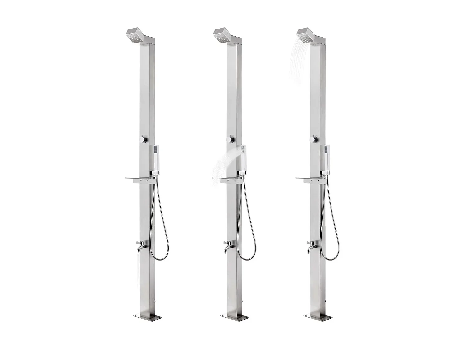 Douche de jardin 220 cm Acier inoxydable WVGQ8533