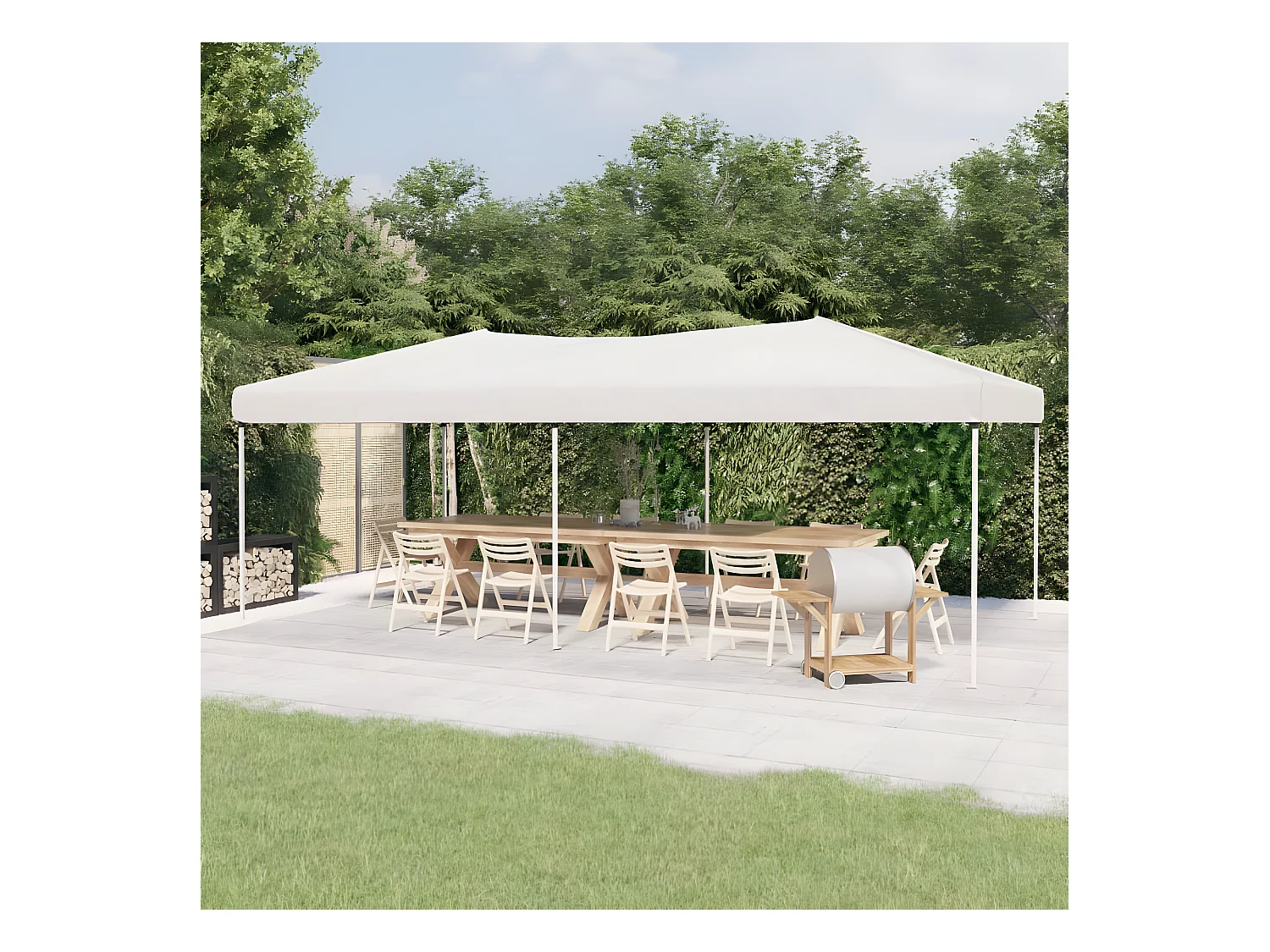 Tente de réception pliable Blanc 3x6 m WVGQ5738
