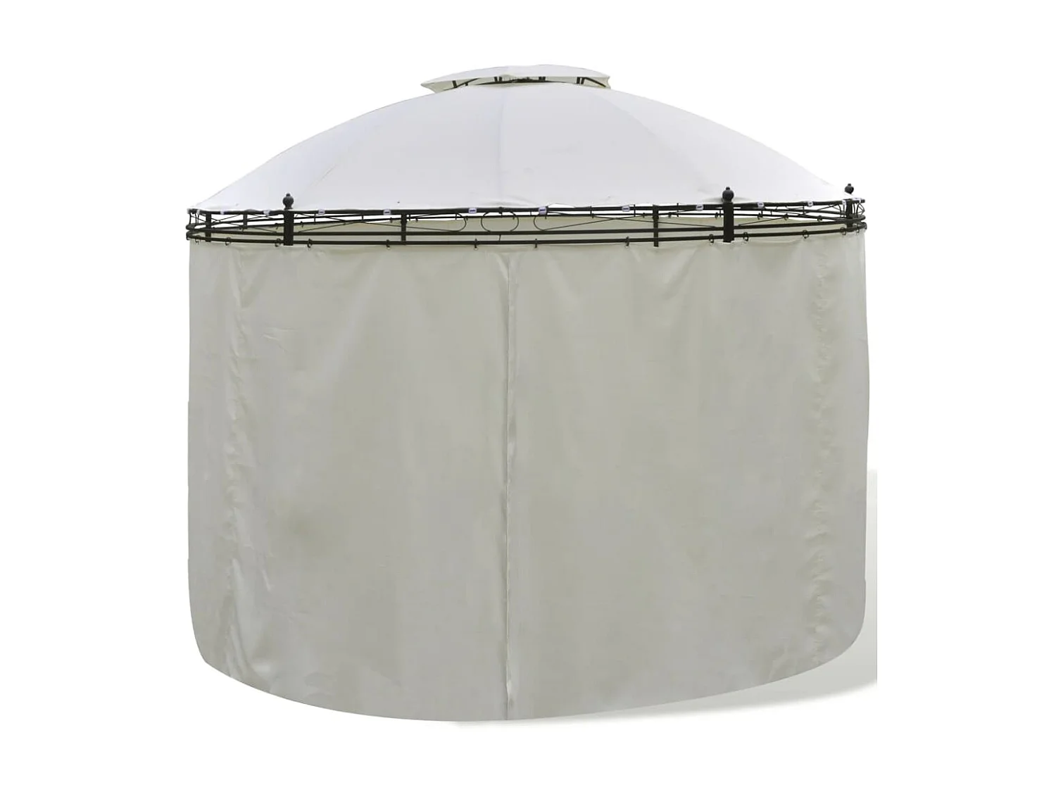 Tonnelle ronde avec rideaux 3,5 x 2,7 m WVGQ3380