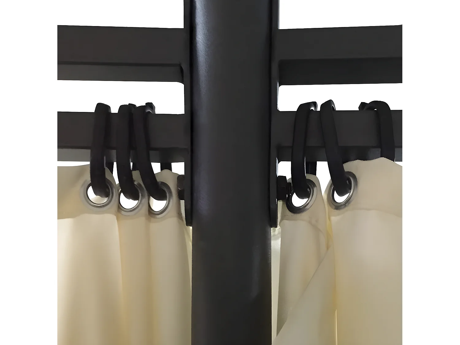 Tonnelle ronde avec rideaux 3,5 x 2,7 m WVGQ3380