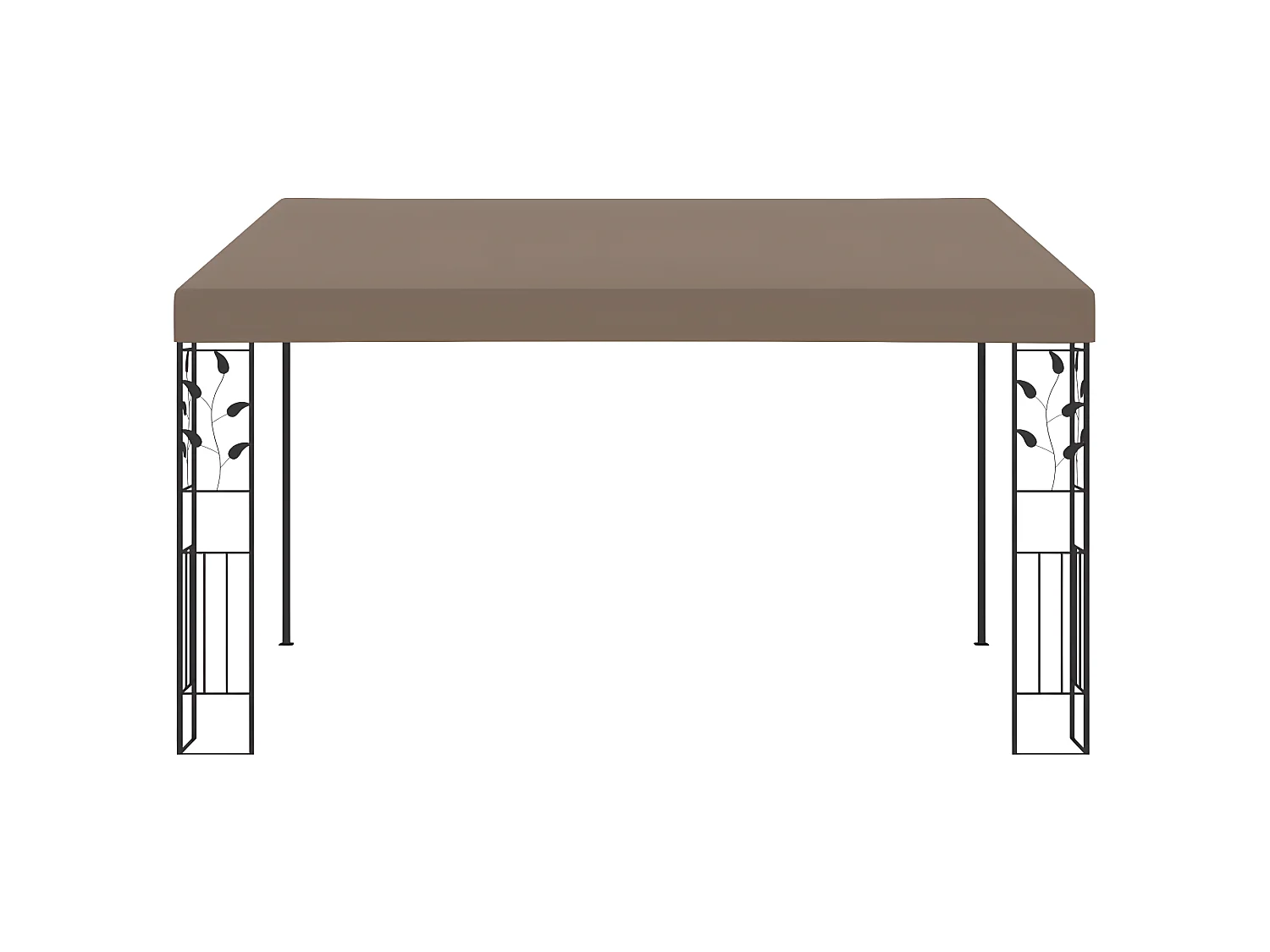 Gazebo - Tenda de recepção de parede 4x3x2,5 m cinzento-acastanhado PT201431