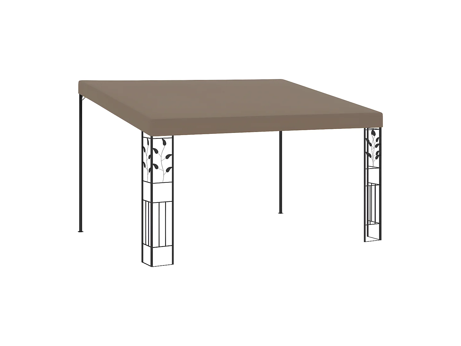 Tonnelle mural 4x3x2,5 m Taupe WVGQ1911