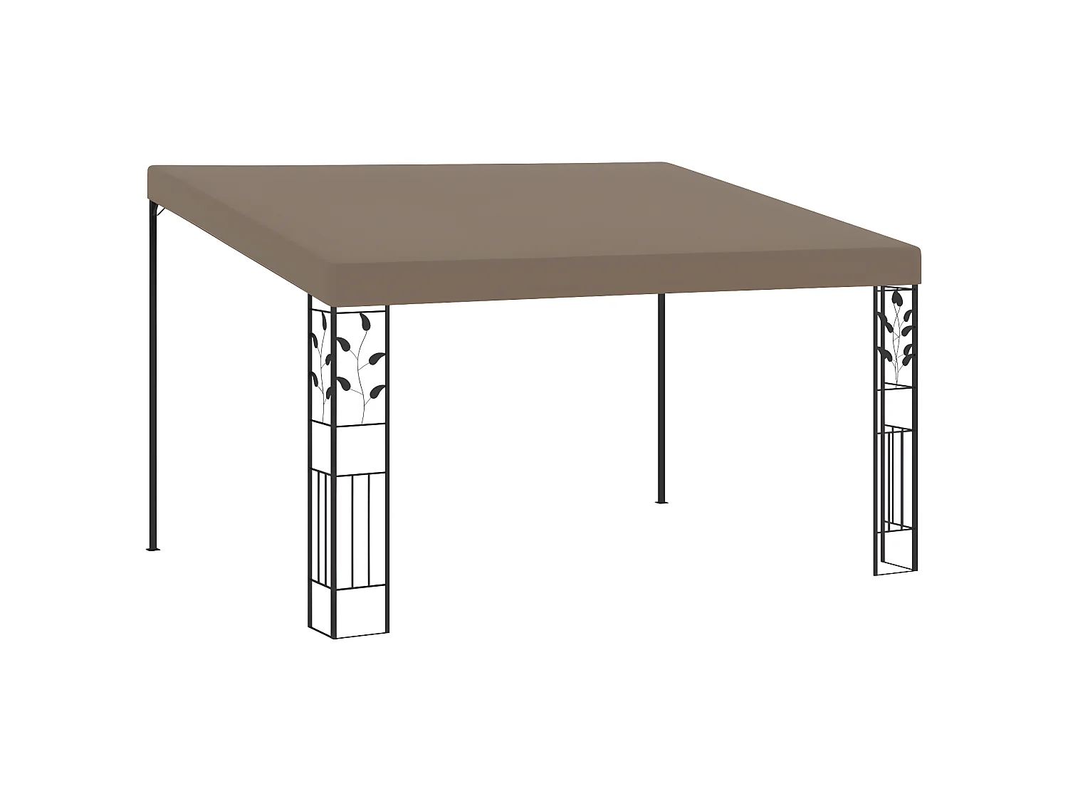 Tonnelle mural 4x3x2,5 m Taupe WVGQ1911