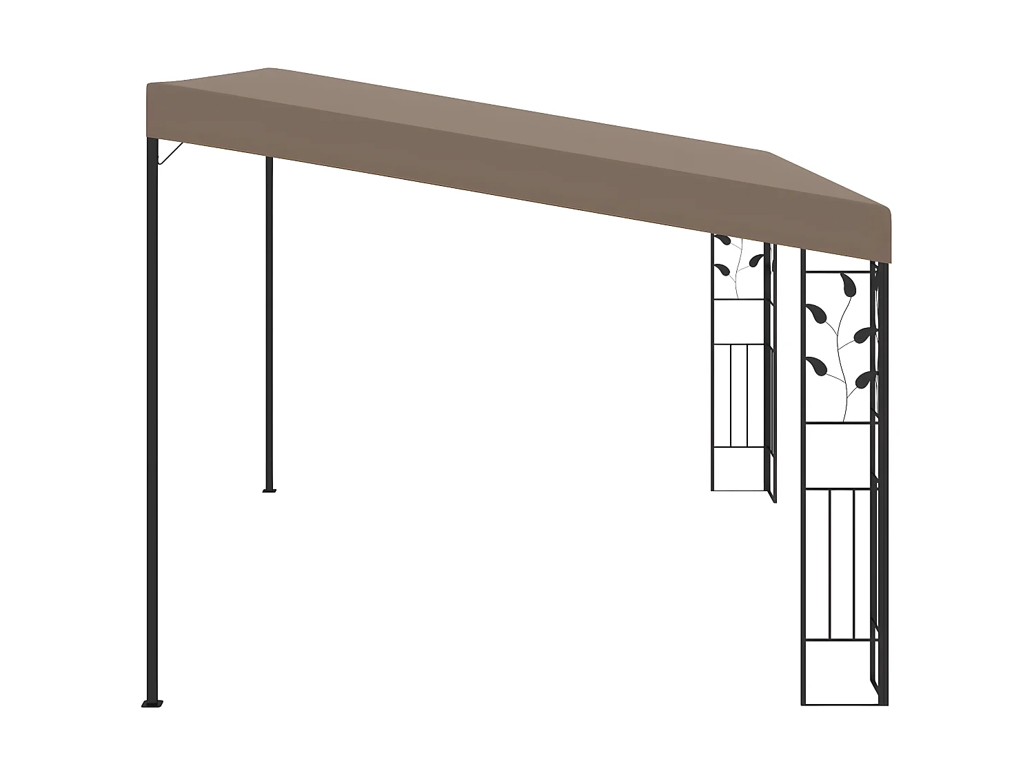 Tonnelle mural 4x3x2,5 m Taupe WVGQ1911