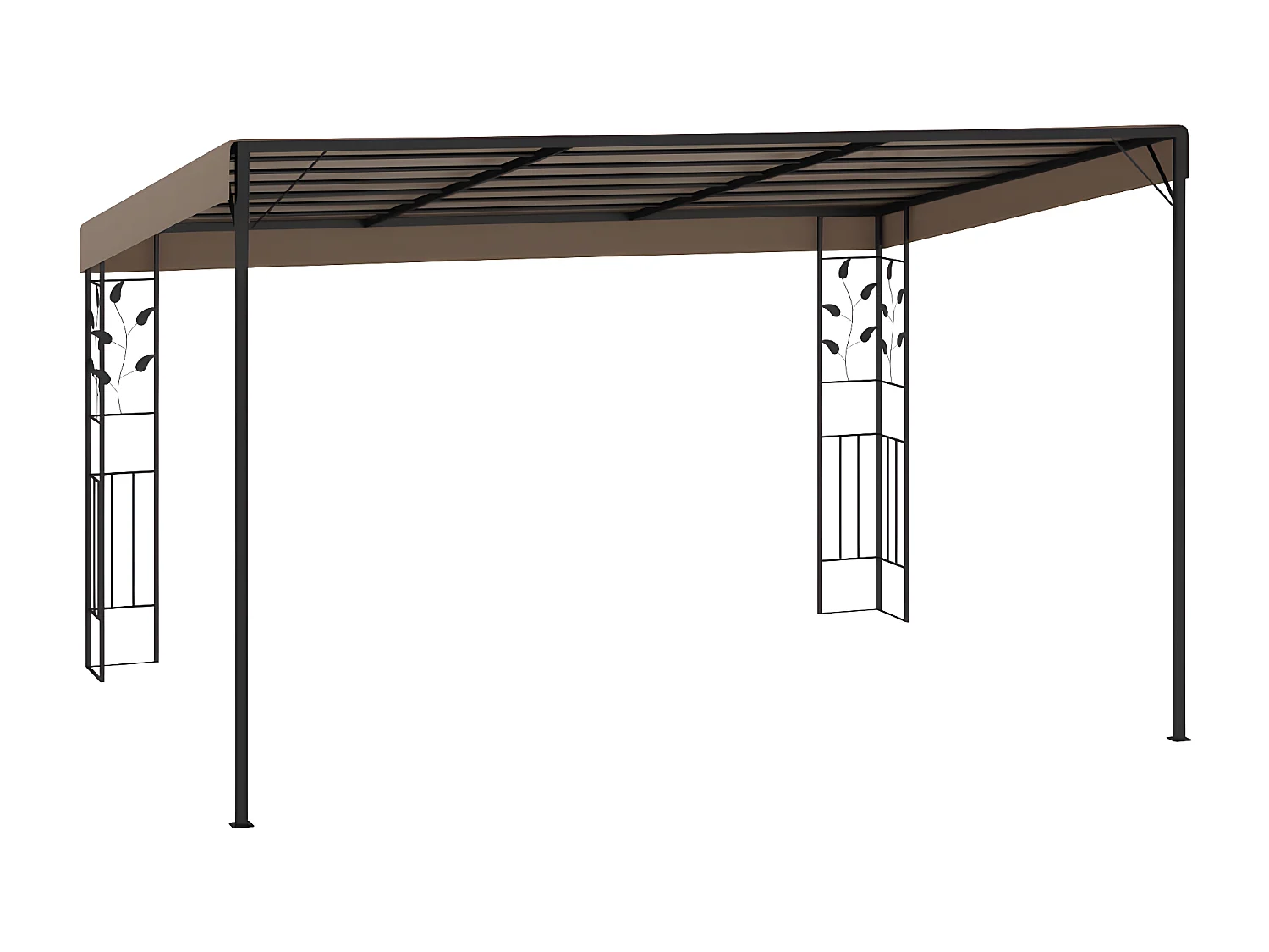 Tonnelle mural 4x3x2,5 m Taupe WVGQ1911