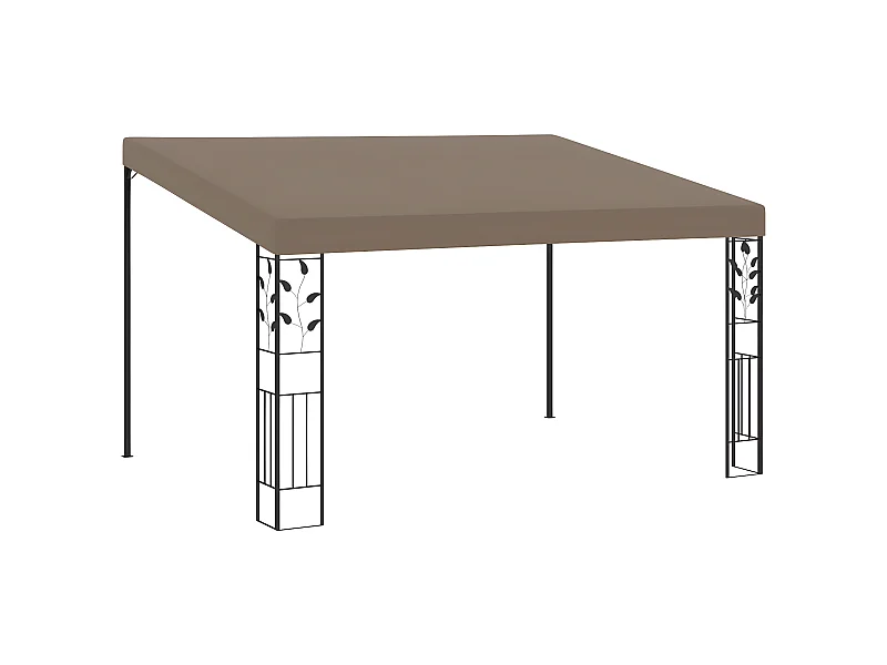 Tonnelle mural 4x3x2,5 m Taupe WVGQ1911