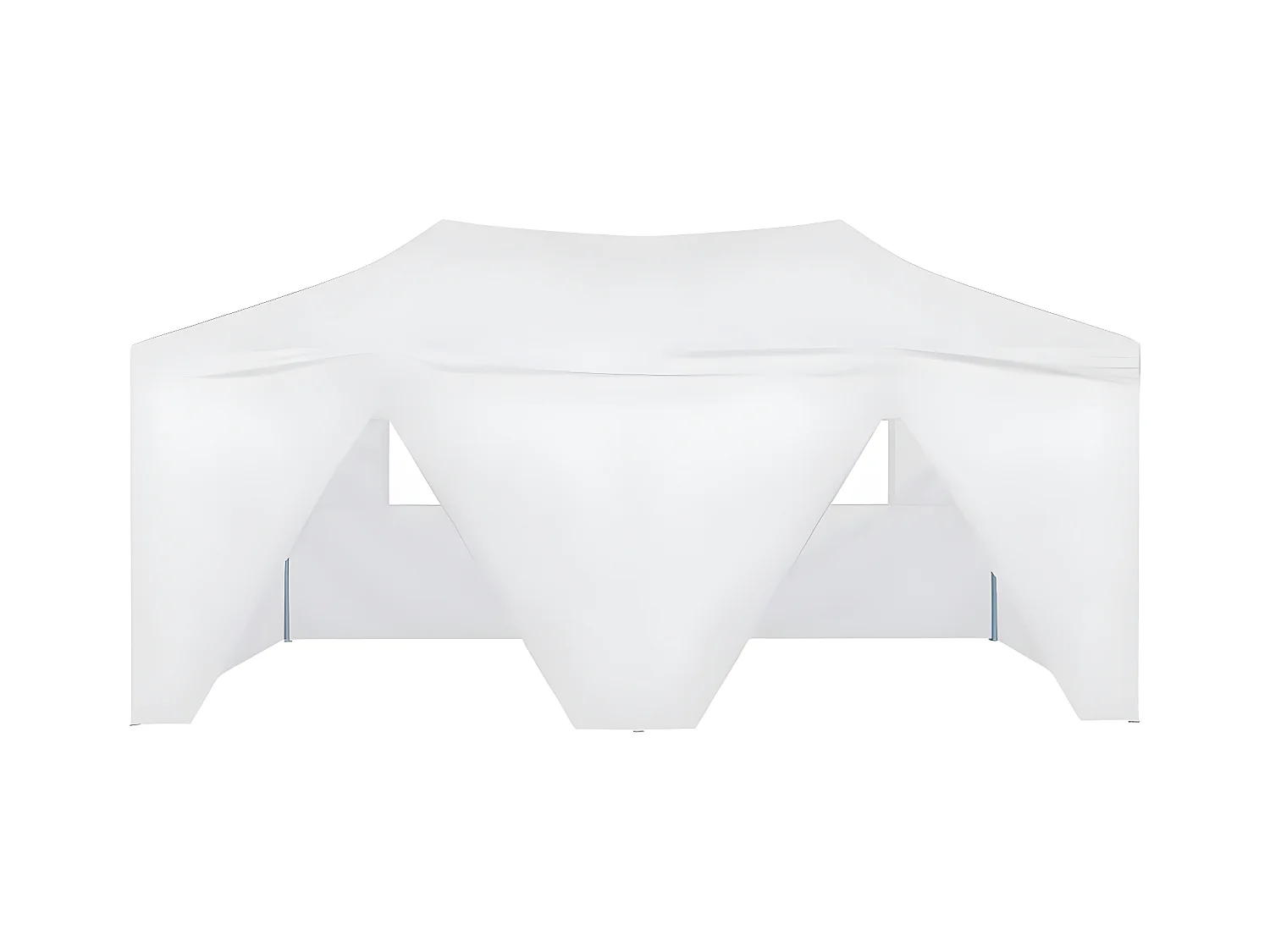Partytent met 4 zijwanden inklapbaar 3x6 m staal wit NL236203