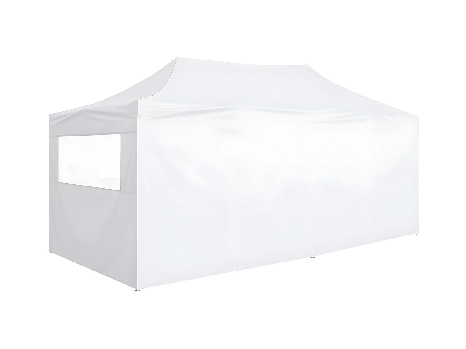 Partytent met 4 zijwanden inklapbaar 3x6 m staal wit NL236203