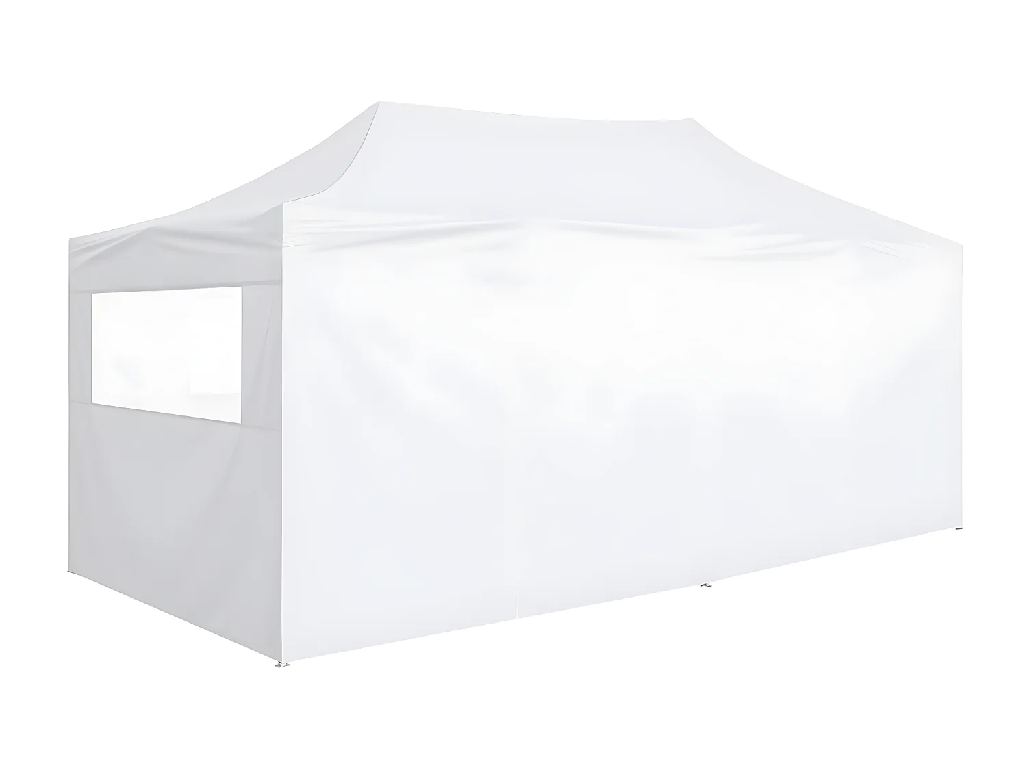 Tente de réception pliable avec 4 parois 3x6 m Acier Blanc WVGQ1694