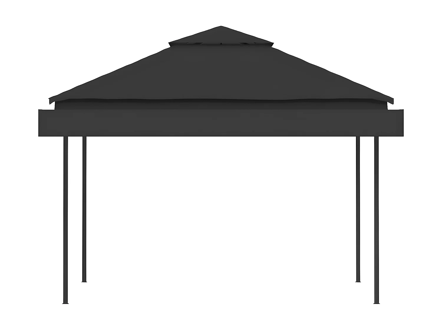 Prieel met uitschuifbare daken 180 g/m² 3x3x2,75 m antraciet NL451167