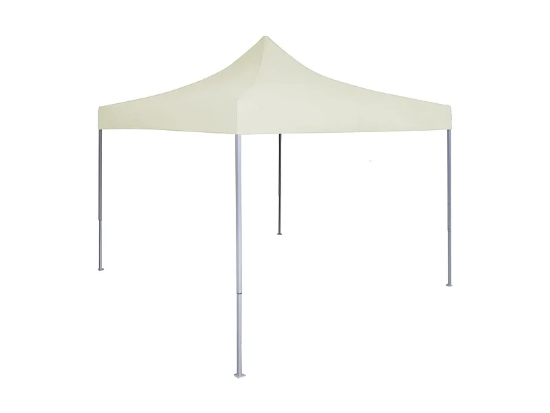 Tenda dobrável profissional para festas 2x2 m aço creme PT888860