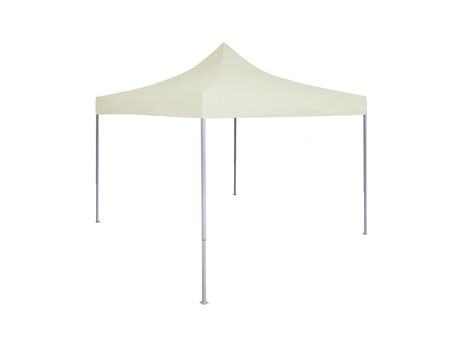 Tente de réception pliable professionnelle 2x2 m Acier Crème  WVGQ5679