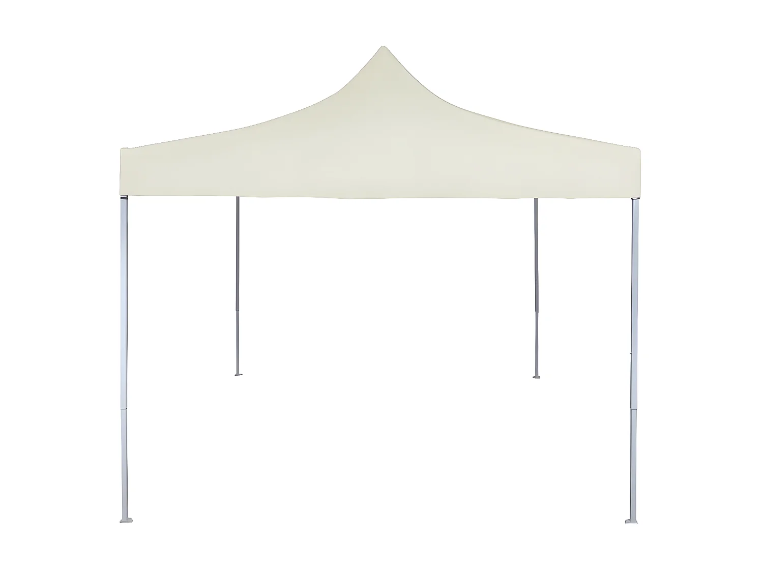 Tente de réception pliable professionnelle 2x2 m Acier Crème  WVGQ5679