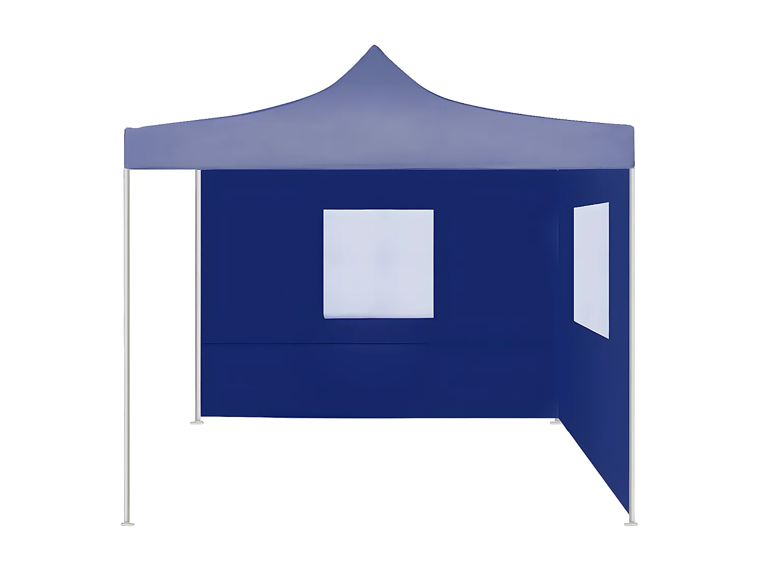 Tenda dobrável profissional festas 2 paredes 2x2 m aço azul PT606903