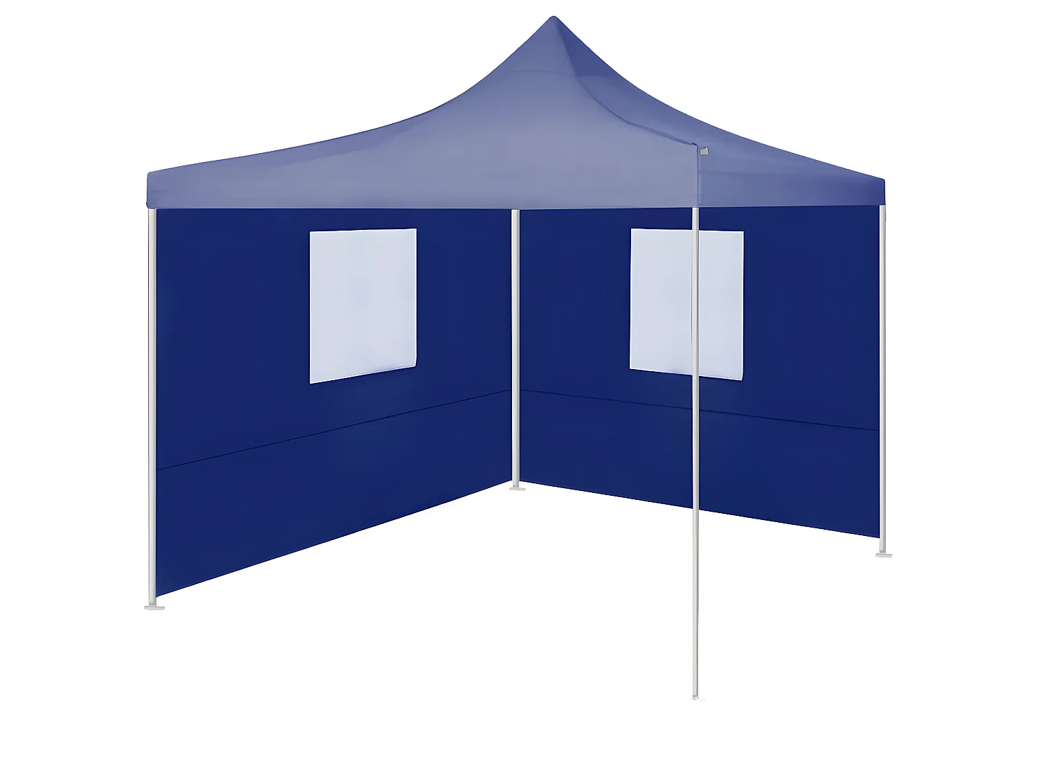 Tente de réception pliable avec 2 parois 2x2 m Acier Bleu WVGQ4333