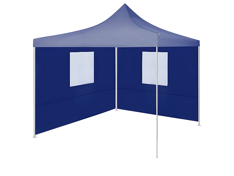 Tente de réception pliable avec 2 parois 2x2 m Acier Bleu WVGQ4333