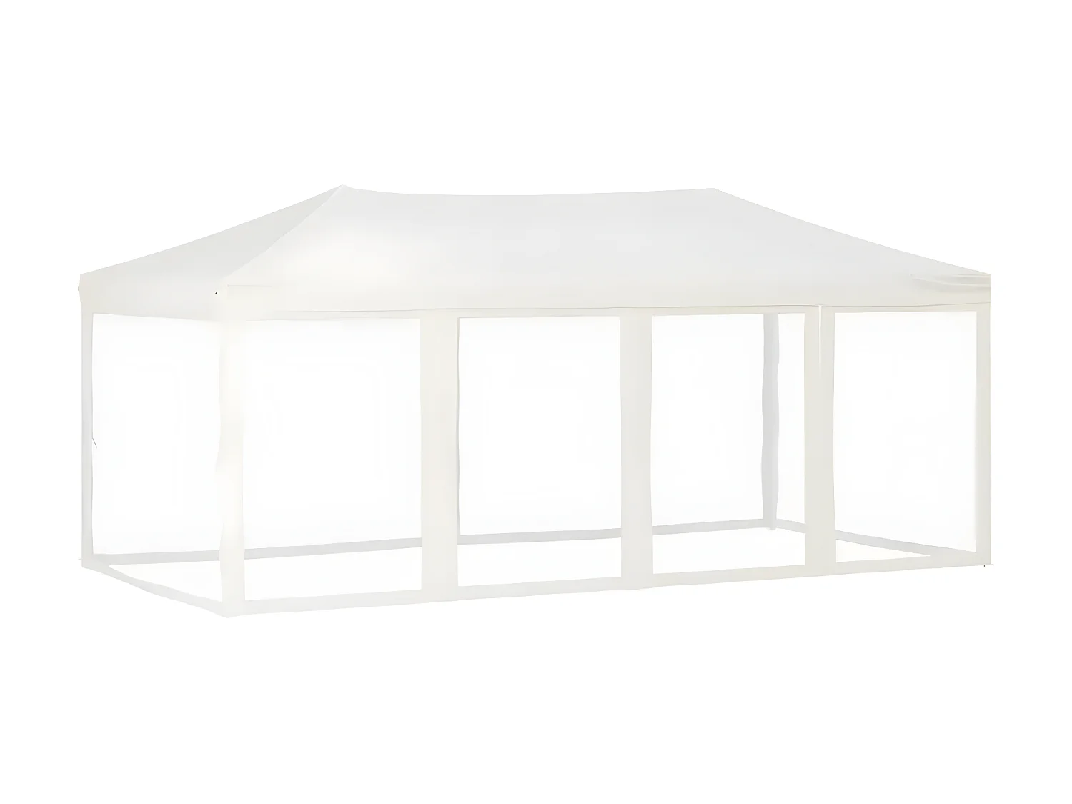 Tenda para festas dobrável com paredes laterais 3x6 m creme PT389039