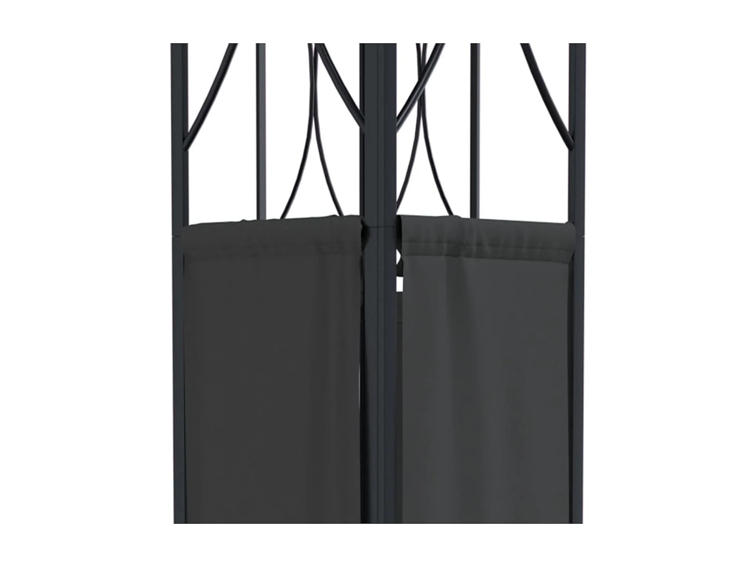 Gazebo - Tenda de recepção com telhado 400x300x270 cm aço antracite PT428350