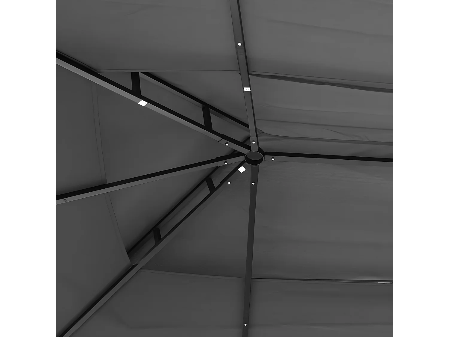 Gazebo - Tenda de recepção com telhado 400x300x270 cm aço antracite PT428350