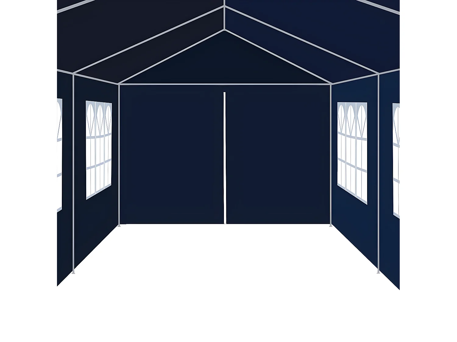 Marquesina de jardín 3x12 m azul ES125851