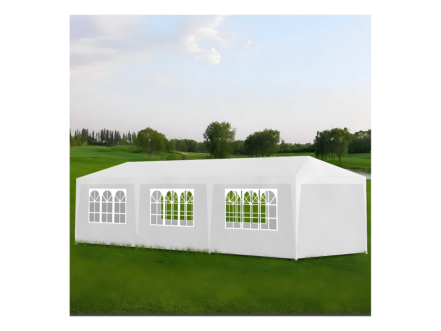 Tente de réception 3 x 9 m Blanc WVGQ6710