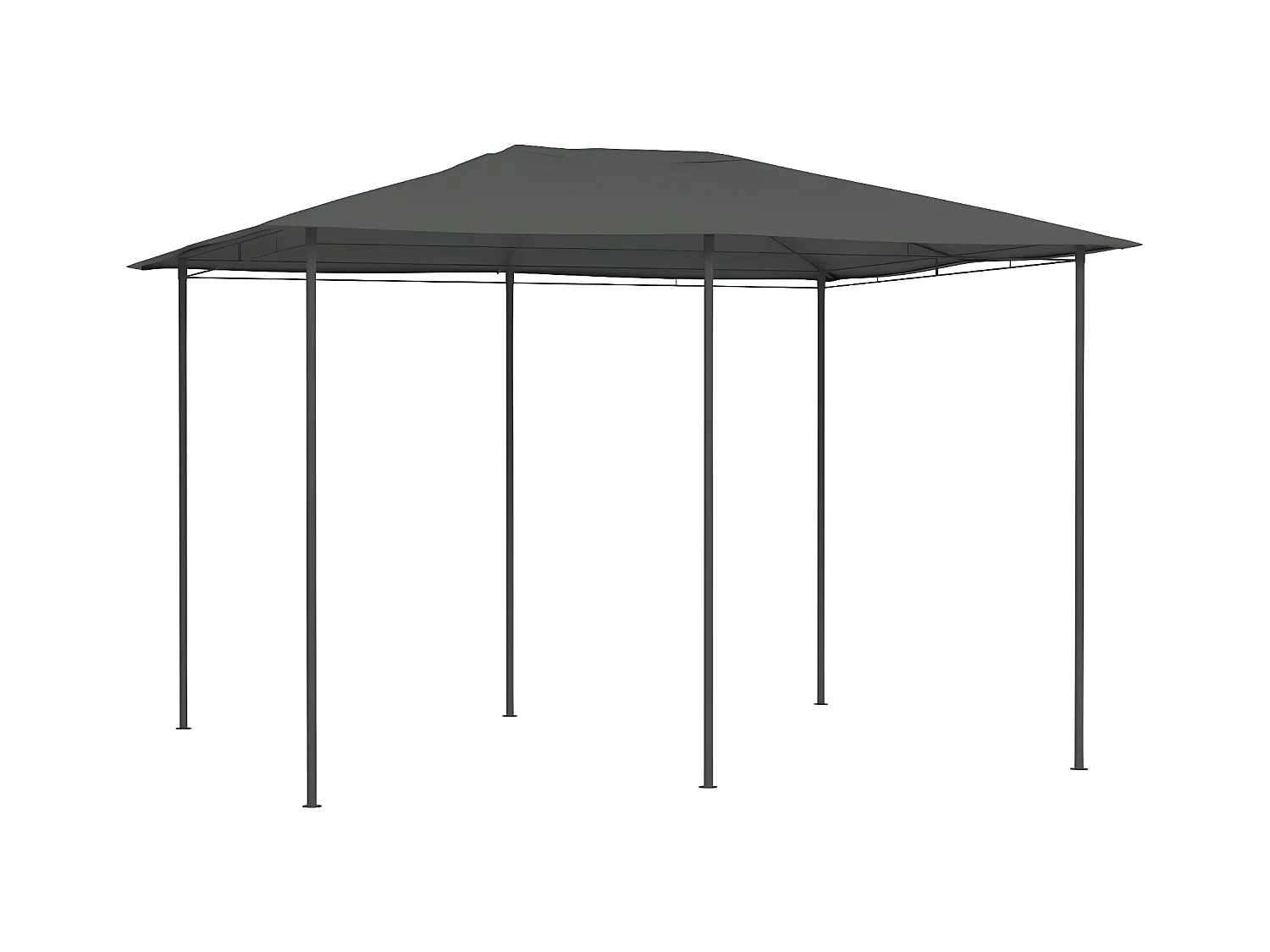 Tonnelle 3x4x2,6 m Anthracite 160 g/m² WVGQ9282