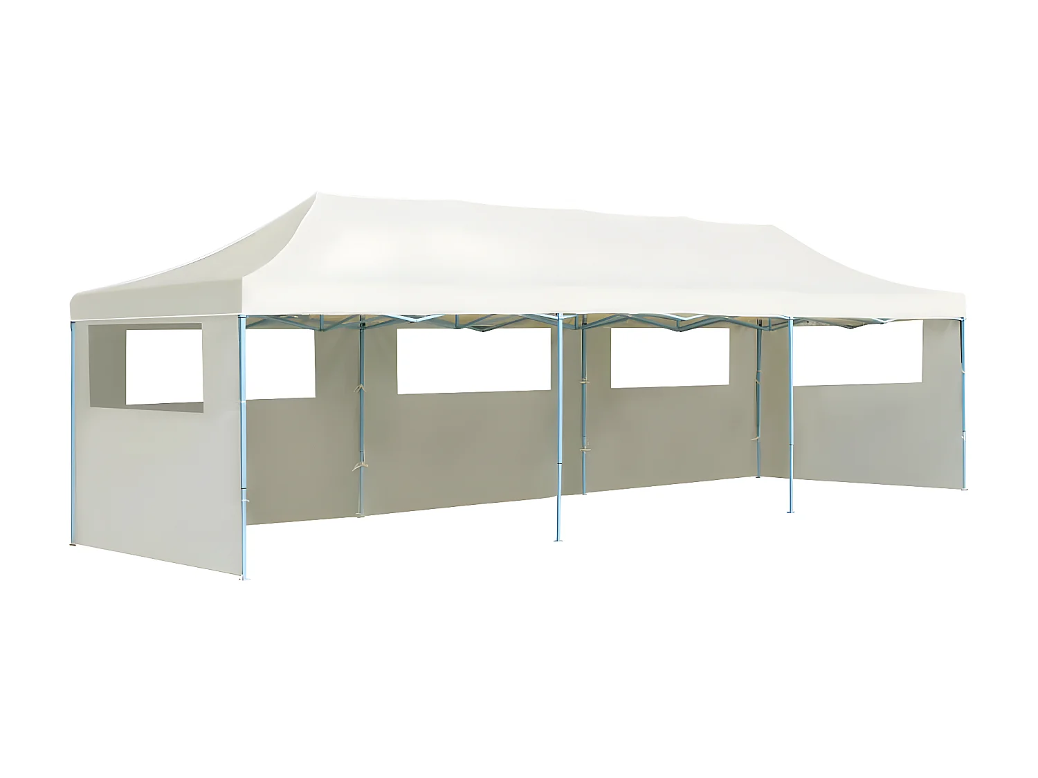 Tenda para festas pop-up dobrável c/ 5 paredes 3x9 m creme PT540187