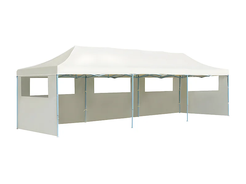 Tenda para festas pop-up dobrável c/ 5 paredes 3x9 m creme PT540187
