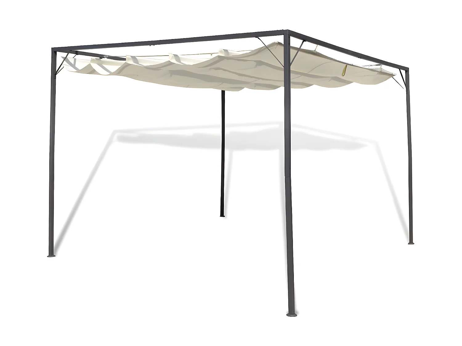 Gazebo - Tenda de recepção para jardim com toldo retrátil PT872774