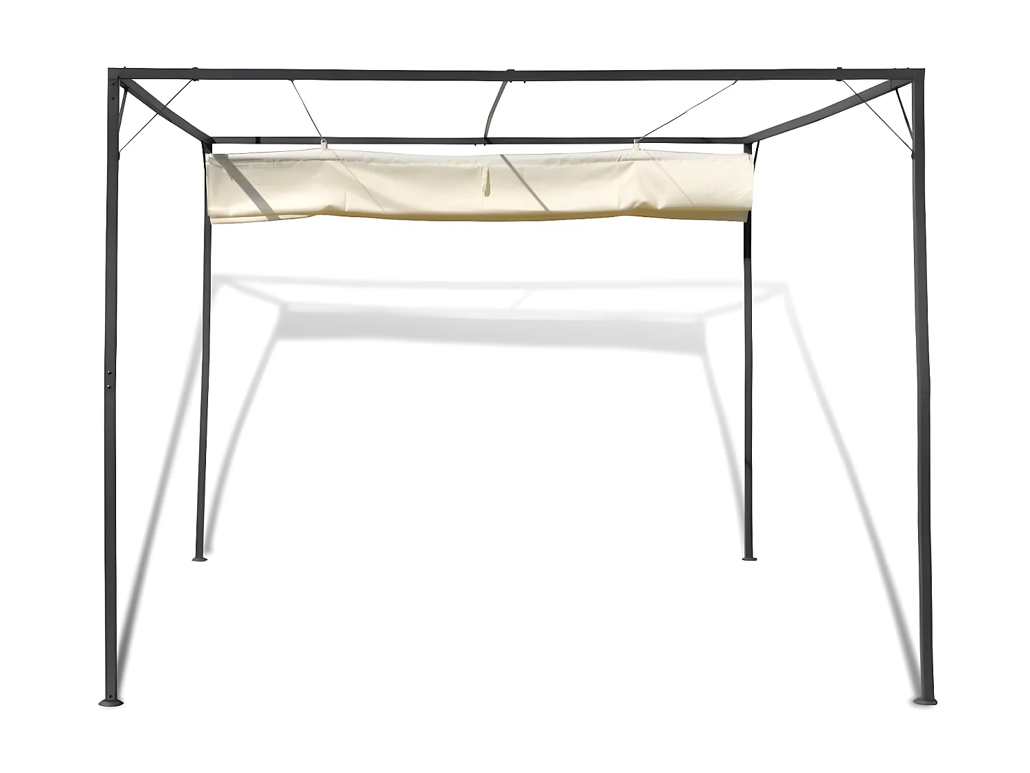 Gazebo - Tenda de recepção para jardim com toldo retrátil PT872774