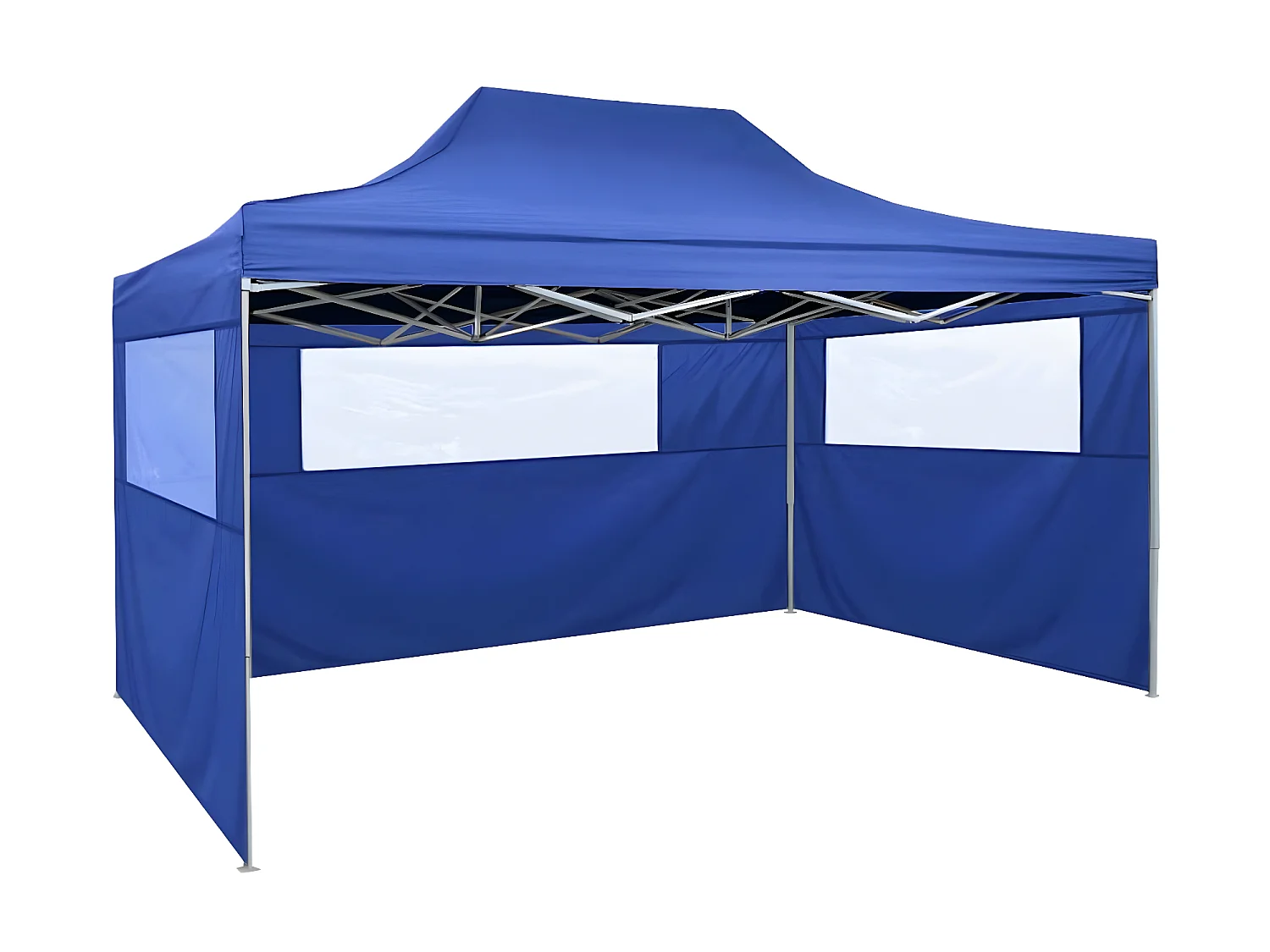 Tente pliable avec 3 parois 3 x 4,5 m Bleu WVGQ4107