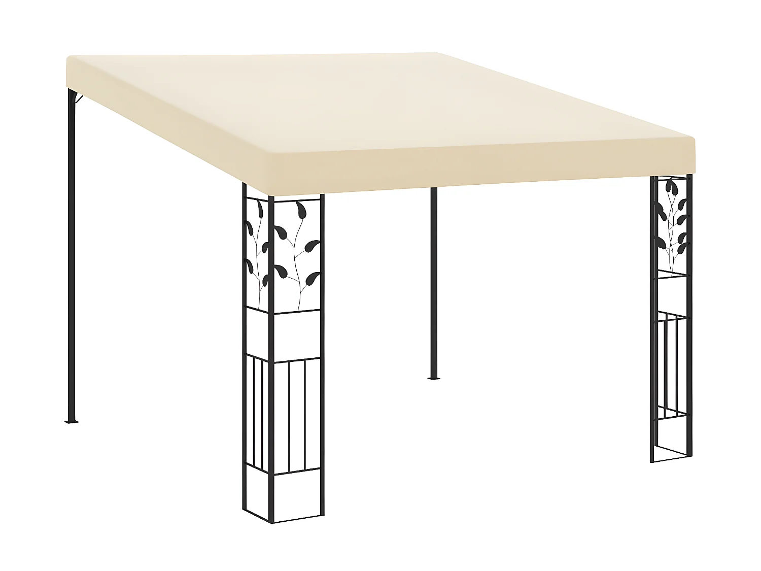 Gazebo - Tenda de recepção de parede 3x3x2,5 m creme PT784437