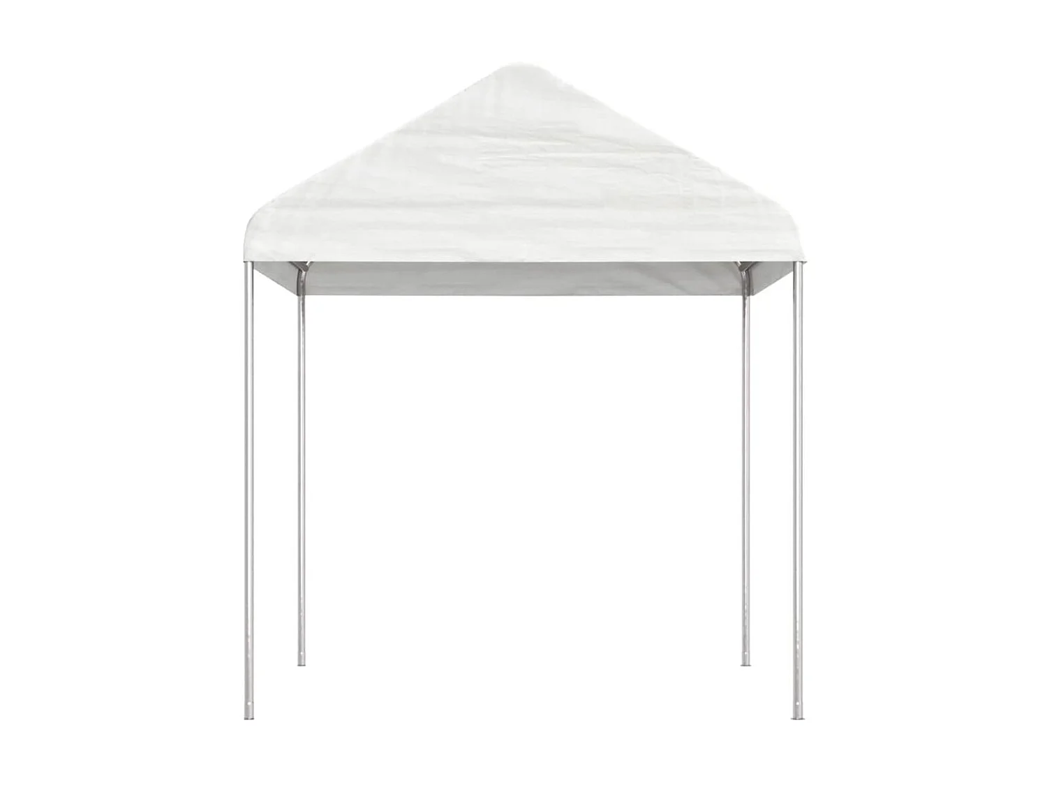Gazebo - Tenda de recepção com telhado 6,69x2,28x2,69 m polietileno branco PT195067