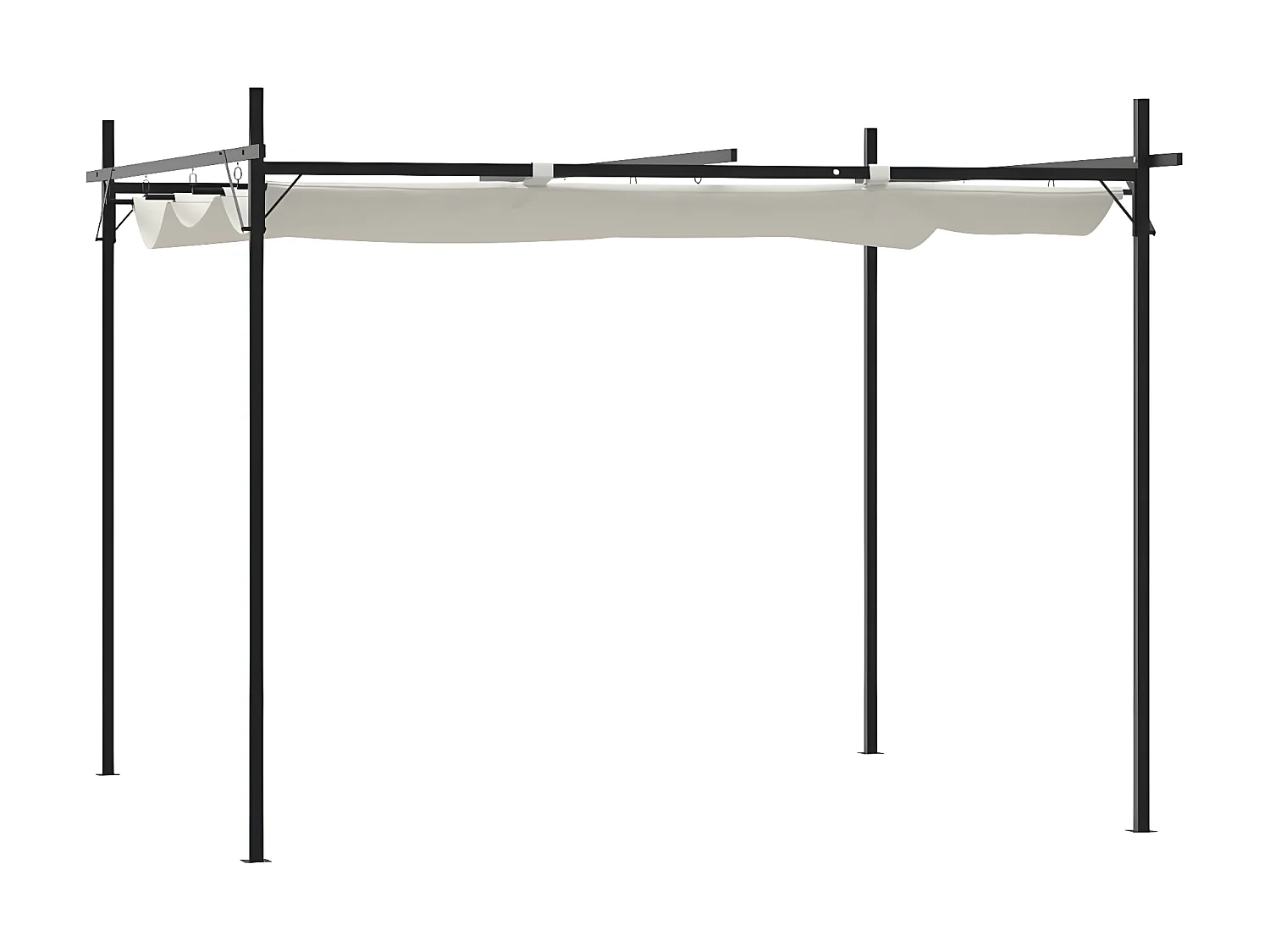 Pergola avec toit rétractable crème 295x292x230 cm WVGQ6359