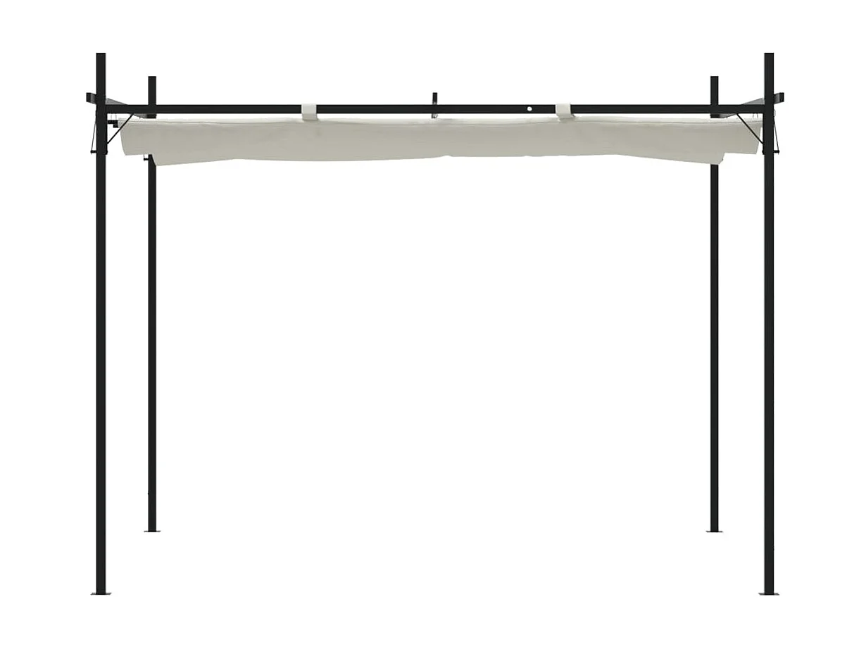 Pergola avec toit rétractable crème 295x292x230 cm WVGQ6359