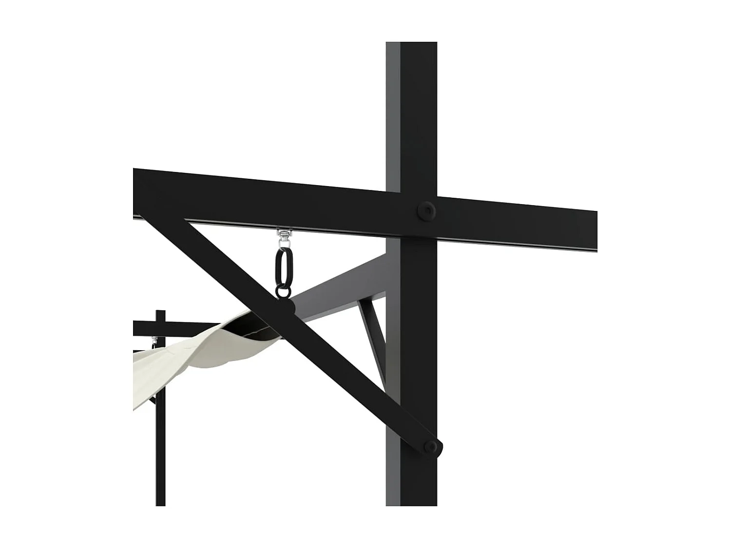 Pergola avec toit rétractable crème 295x292x230 cm WVGQ6359