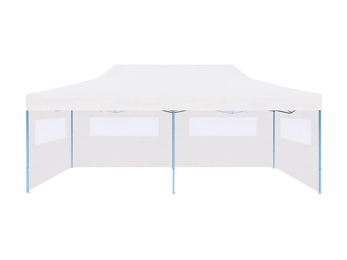 Tente de réception pliable avec parois 3 x 6 m Acier Blanc WVGQ6804