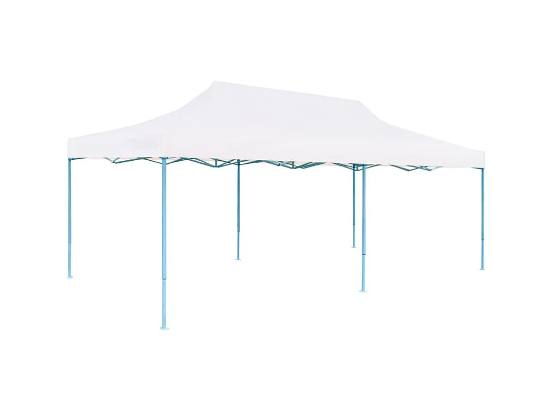 Partytent pop-up met zijwanden 3x6 m staal wit NL265279