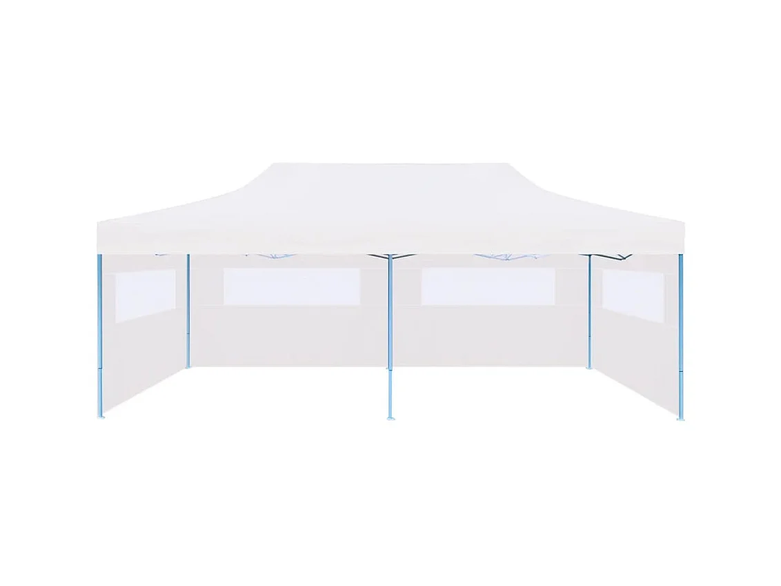Partytent pop-up met zijwanden 3x6 m staal wit NL265279