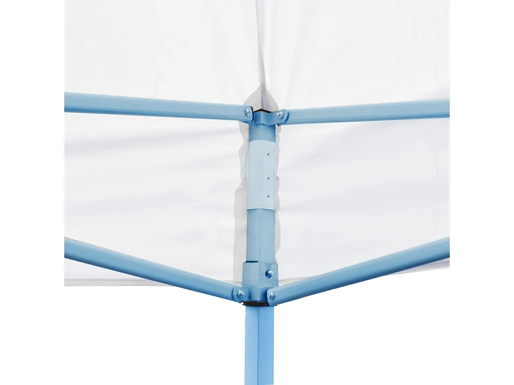 Tente de réception pliable avec parois 3 x 6 m Acier Blanc WVGQ6804