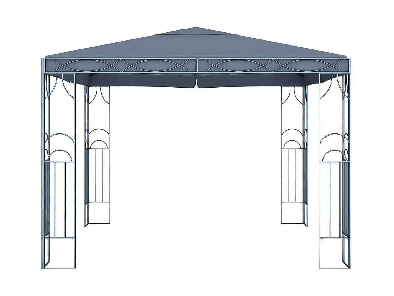Gazebo - Tenda de recepção com cordões de luzes LED 300x300 cm antracite PT175405