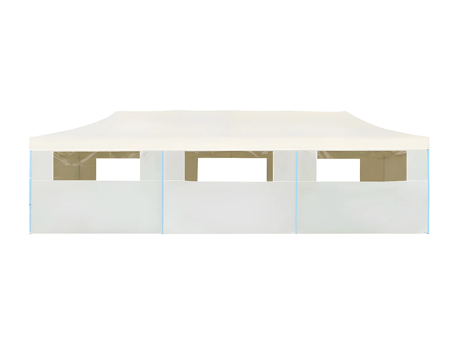 Tente de réception pliable avec 8 parois 3x9 m Blanc cassé WVGQ8016