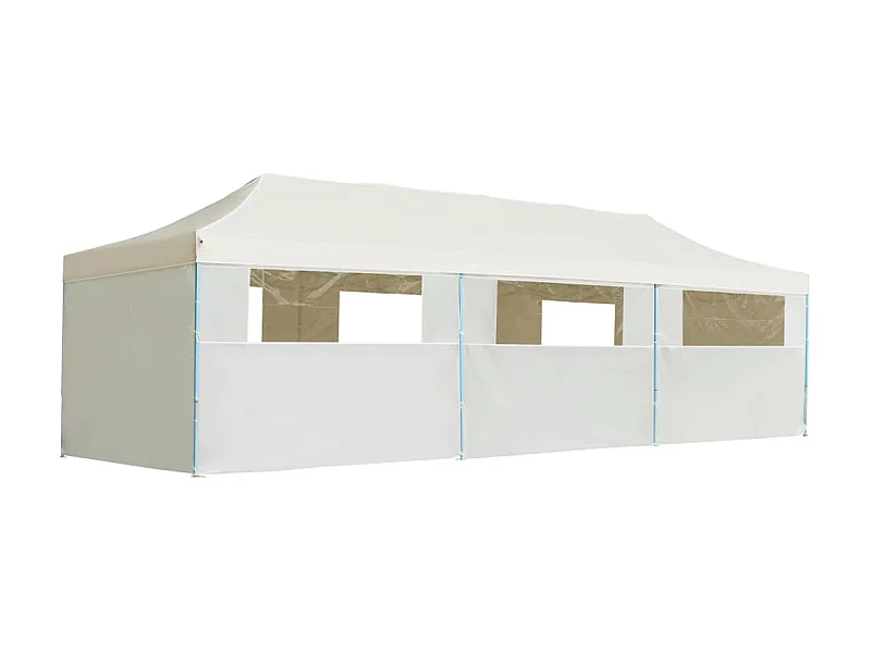Tenda para festas pop-up dobrável c/ 8 paredes 3x9 m creme PT409698