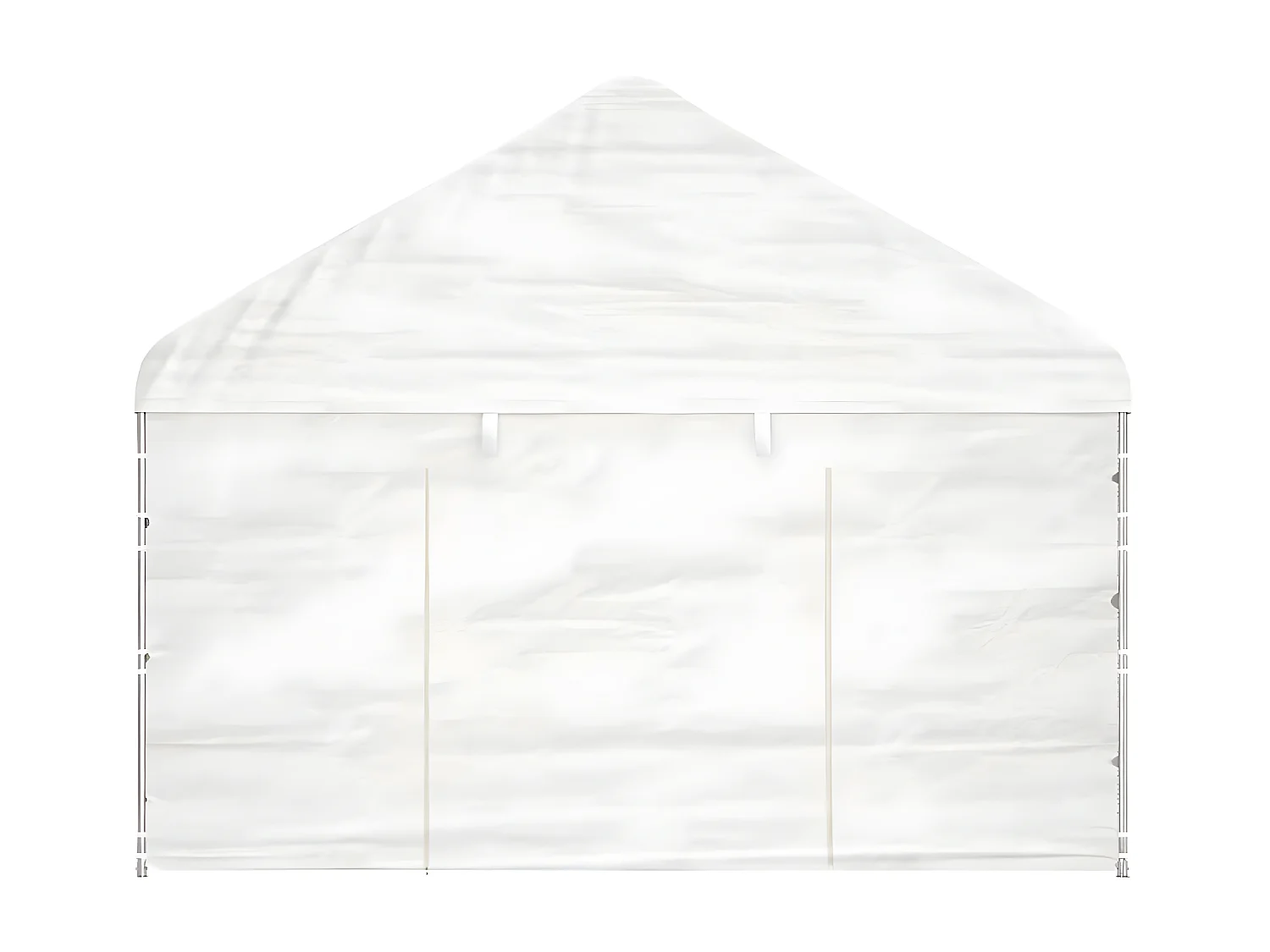 Prieel met dak 4,08x2,23x3,22 m polyetheen wit NL461489