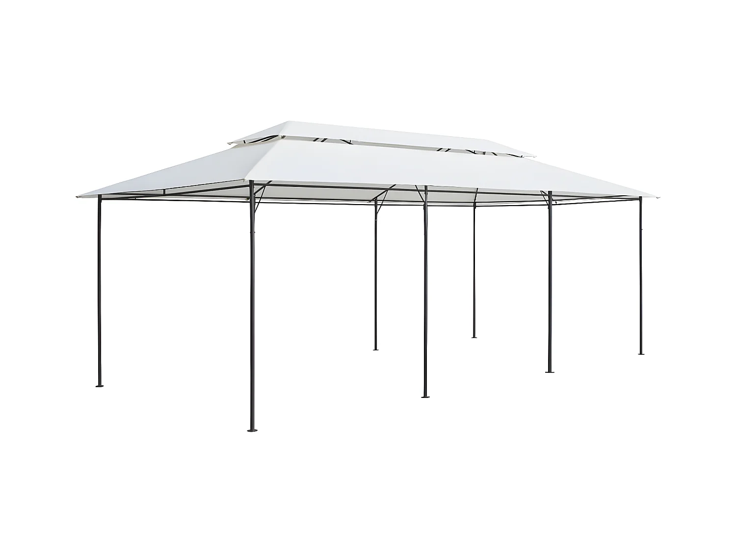 Tonnelle 600x298x270 cm Blanc 180 g/m² WVGQ7306