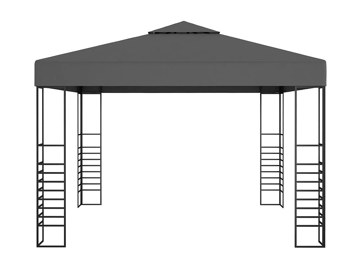 Tonnelle de jardin avec lumières LED 3x3 m Anthracite WVGQ9816