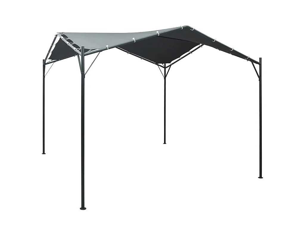 Gazebo - Tenda de recepção tenda com toldo 3x3 m aço antracite PT162618