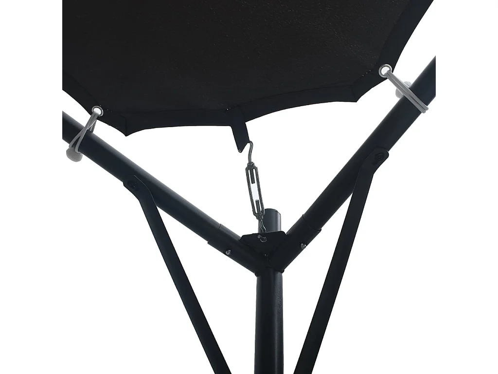 Gazebo - Tenda de recepção tenda com toldo 3x3 m aço antracite PT162618