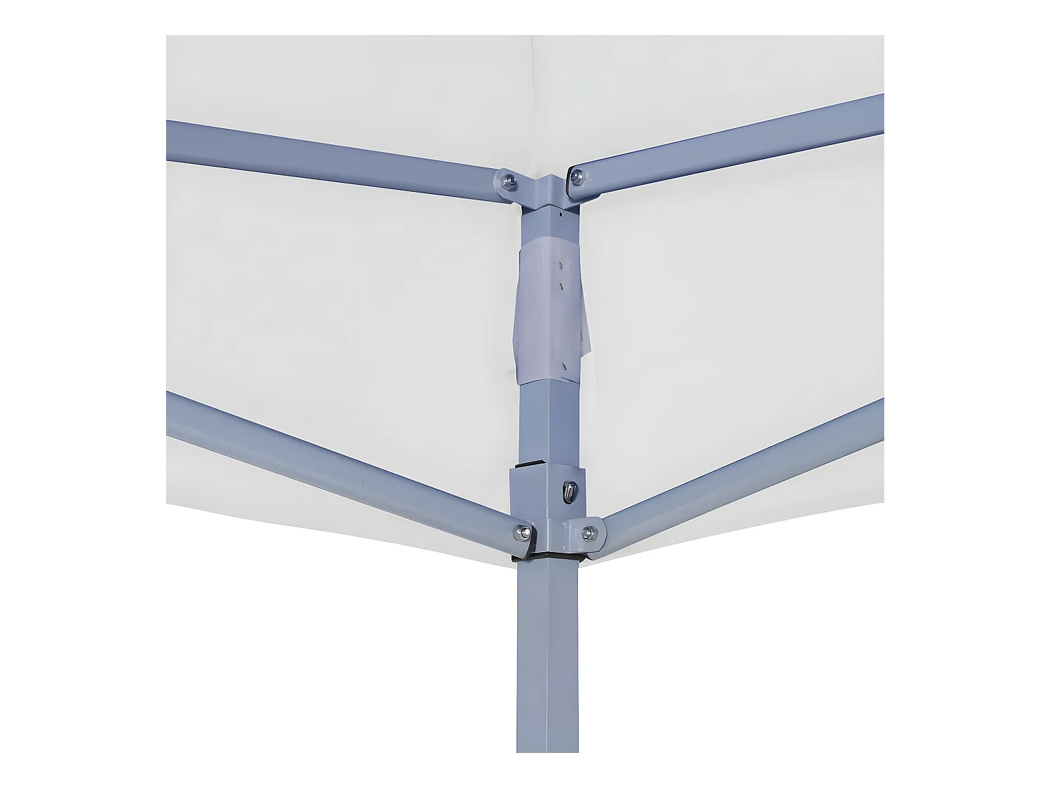 Partytent inklapbaar 3x3 m staal wit NL269138