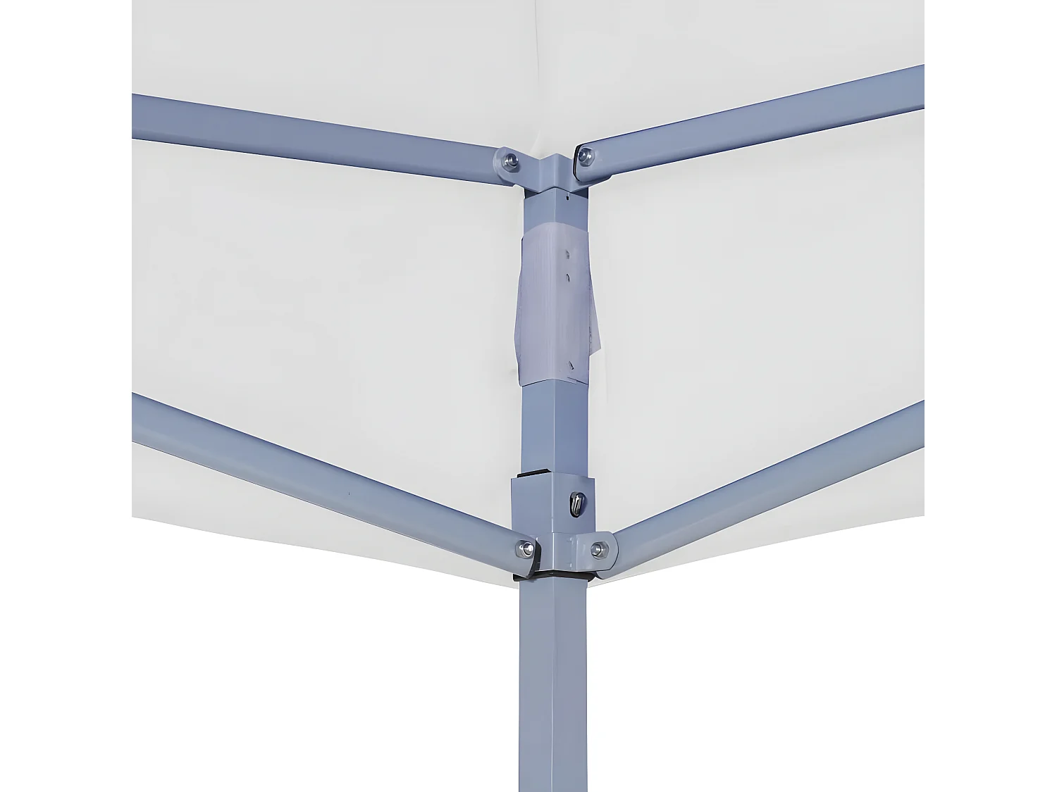 Tente de réception pliable professionnelle 3x3 m Acier Blanc WVGQ1830